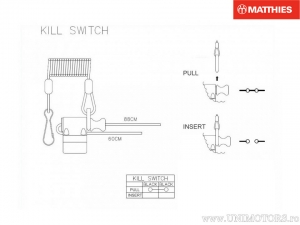 Universal ATV Emergency Switch with Clamp - JM