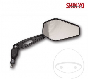 Universal diamond-shaped mirror set M10 mm Shin Yo black color mounted on handlebar - JM