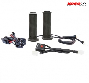 Universal Heated Grip Set - Color: Black (for motorcycles, scooters) (length: 120 mm - for 22 mm handlebars) - Koso