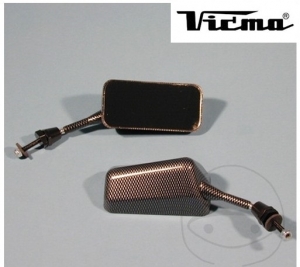 Universal Rectangular Left Carbon Color Mirror Vicma F1 M6 mm - JM