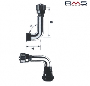 Válvula sin cámara D.ext 14 mm ángulo 90 grados - RMS