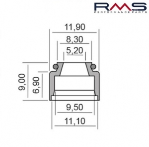 Valve seal - Aprilia Leonardo 250 / Malaguti Madison 250 / Yamaha SR 125 / X-Max / Majesty 250 / YFM 250-550-700 - RMS