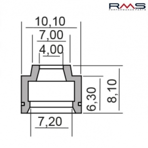 Valve stem seal - Cagiva Raptor 650 / Honda CB / CBF / CBR / SH 300 / Suzuki Burgman 400-650 / V-Strom / Yamaha Majesty - RMS