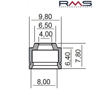 Valve stem seal - Honda Pantheon / SH / Suzuki Burgman / DR 350 / GSX 1300 Hayabusa / Yamaha WR / YZ 400-426-450cc - RMS