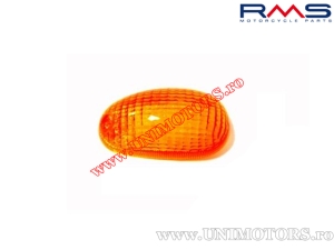 Verre de clignotant avant gauche orange - Gilera Typhoon / Storm / Piaggio NTT / NRG / Zip Fast Rider / Zip SP - (RMS)