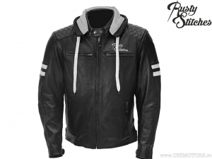 Veste de moto avec capuche Rusty Stitches Jari Noir-Blanc (noir-blanc) - Rusty Stitches