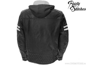 Veste de moto avec capuche Rusty Stitches Jari Noir-Blanc (noir-blanc) - Rusty Stitches