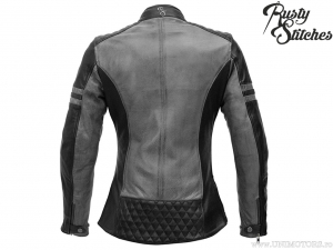 Veste de moto pour femme Rusty Stitches Joyce Noir-Gris (noir-gris) - Rusty Stitches