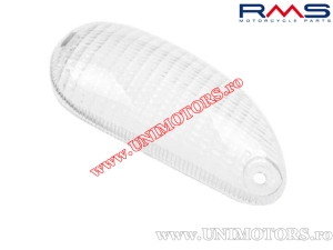 Vetro indicatore di direzione posteriore bianco DX - Gilera Typhoon / Storm / Piaggio NTT / NRG / Zip Fast Rider / Zip SP - (RMS