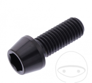 Vis à tête conique ronde Pro Bolt M10 x 1.50 x 25 mm en acier inoxydable A4 noir - JM