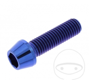 Vis à tête conique ronde Pro Bolt M10 x 1.50 x 35 mm en acier inoxydable A4 bleu - JM