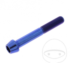 Vis à tête conique ronde Pro Bolt M10 x 1.50 x 70 mm en acier inoxydable A4 bleu - JM