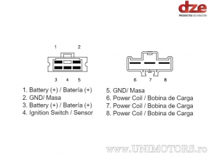 Voltage regulator (rectifier) - Aprilia RSV TUONO 1000 ('06-'09) / RSV 1000 ('04-'08) - DZE