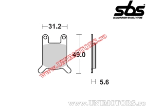 Voorremblokken - SBS 532HF (keramisch) - (SBS)