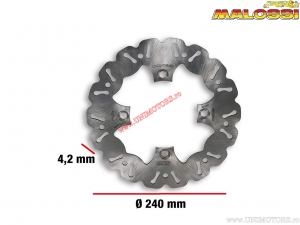 Voorste remschijf Whoop (buitendiameter 240mm / dikte 4,2mm) - Honda Foresight 250 H2O 4T E1 ('98-'99) - Malossi