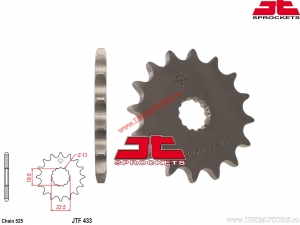 Voorste tandwiel Suzuki GSF 400 Bandit ('91-'95) / TS 250 ('71-'78) - JTF 433 - JT