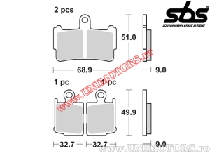 Vordere Bremsbeläge - SBS 869HS (metallisch/sintered) - (SBS)