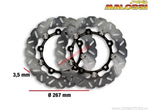 Vordere Bremsscheiben Whoop (Außendurchmesser 267mm / Dicke 3,5mm) - MBK Evolis ABS 400i H2O 4T E3 ('13-'16) - Malossi