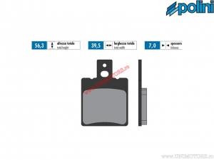 Vordere Originalbremsbeläge (39,5x56,3x7mm) - 1740029.F - Polini