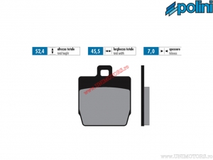 Vordere originale Bremsbeläge (45,5x52,4x7mm) - 1740016.F - Polini