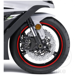 Wheel sticker - red reflective strip 7 mm - JM