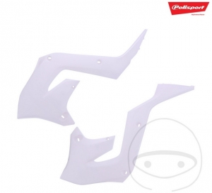 White Radiator Fairing Polisport - Kawasaki KX 125 M ('03-'08) / Kawasaki KX 250 M 2T ('03-'08) - JM