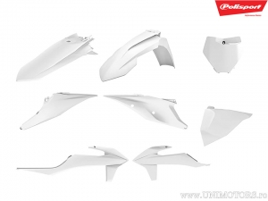 Witte plastic set - KTM SX 125 / SX 150 / SX 250 ('19-'20) / SX-F 250 ie 4T / SX-F 350 ie 4T / SX-F 450 ie ('19) - Polisport