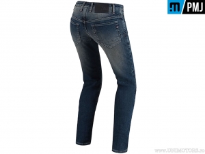 Women's Motorcycle/Casual Jeans PMJ Florida Comfort Denim (Dark Blue) - PM Jeans