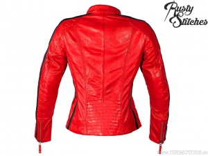 Women's Motorcycle Jacket Rusty Stitches Uma Red (Red) - Rusty Stitches