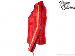 Women's Motorcycle Jacket Rusty Stitches Uma Red (Red) - Rusty Stitches