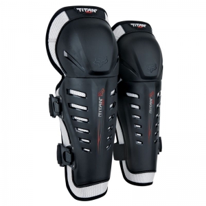 YTH TITAN RACE KNIE/SCHIN BESCHERMERS [ZWART]: Maat - OneSize