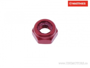 Zelfborgende moer Pro Bolt M5 x 0,80 mm rood aluminium - JM