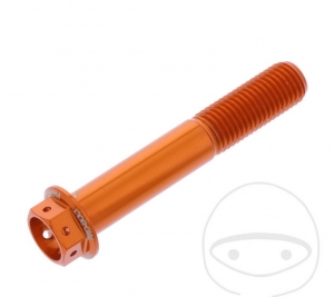 Zeskantige bout Pro Bolt M10 x 1.25 x 60 mm aluminium oranje voor race-motorfietsen - JM