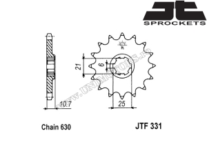 Zestaw łańcucha Honda CB 750F ('77-'78) - (DID / JT)