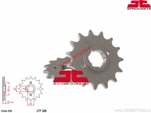 Zestaw łańcucha - Honda NX650 J Dominator RD02 ('88) - DID / JT