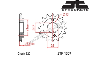 Zestaw łańcucha Honda XR 650R ('00-'07) - (DID / JT)