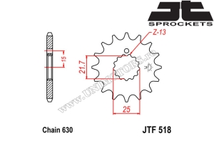 Zestaw łańcucha Kawasaki Z 750E / Z 750L / Z 750H - (DID / JT)