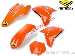 Zestaw pomarańczowych plastikowych części Powerflow - KTM EXC / EXC-F / SX / SX-F ('08-'11) - (Cycra)