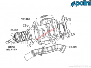 Zylinder-Set (Durchmesser 44mm / 66,29cc) - Polini