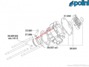 Zylinder-Set (Durchmesser 50mm / 78,6cc) - 109.0016 - Polini