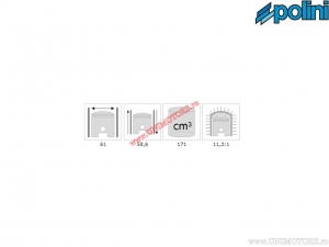 Zylinder-Set (Durchmesser 61mm / 171cc) - 140.0216 - Piaggio Fly 125 / Liberty 125 / Liberty 150 / Vespa LX 125 4T 3V - Polini