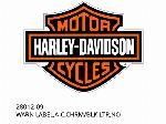 ÉTIQUETTE D'AVERTISSEMENT, A-C, CHRM/BLK LTR, NO - 28012-09 - Harley-Davidson