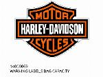 ÉTIQUETTE D'AVERTISSEMENT, CAPACITÉ DE SAC - 14000069 - Harley-Davidson