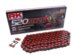 Łańcuch RK czerwony 520 MXZ5 / 112 - Kawasaki KX 250 K 2T / KX 500 A / KX 500 B / Suzuki RM 125 / RM 250 / RM 465 / RM 500 - R