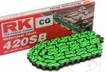 Łańcuch standardowy RK zielony 420 SB / 136 - Beeline SM 50 / SMX 50 / SX 50 / CPI SM 50 Supermoto / SMX 50 / SX 50 Supercross