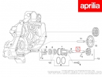 Άξονας αντλίας νερού Rotax 122/123 - Aprilia RS125 / RX125 / Classic 125 / ETX 125 / MX 125 / SX 125 2T - (Apr