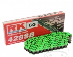 Αλυσίδα RK standard πράσινη GN428 SB / 124 - AJP PR3 125 Enduro Ultrapassar / 125 Supermoto / 200 Supermoto Pro / 