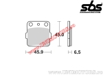 Δίσκοι φρένων πίσω - SBS 584SI (μεταλλικοί / σιντερισμένοι) - (SBS)