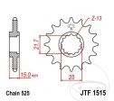 Εμπρός πινιόν JTF1515.14 (βήμα 525) - Kawasaki ZX-6R 600 F Ninja (1995-1997) - JM