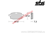 Εμπρόσθια τακάκια φρένων - SBS 111HF (κεραμικά) - (SBS)